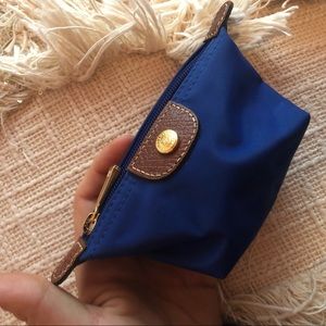 Longchamp Le Pliage Coin Case (blue)